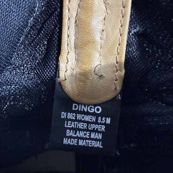 Women’s 8.5 Cowboy Boots Dingo Leather Western  Tan Short Pull-On Stitch Detail - Picture 7 of 8